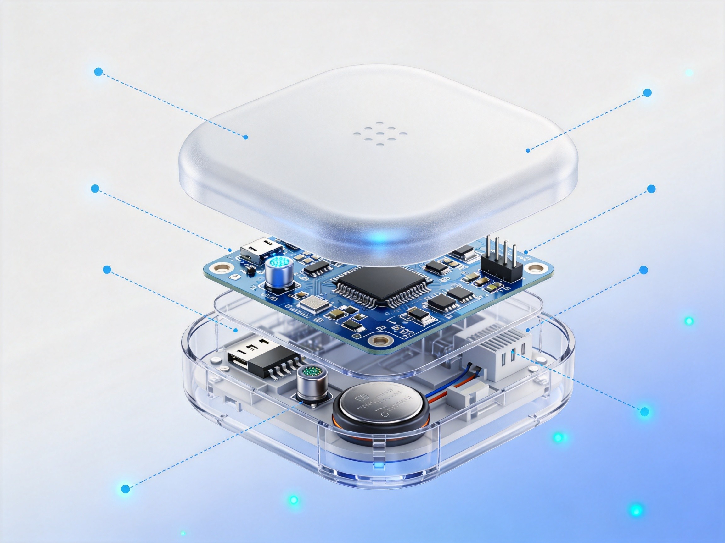 IoT 环境传感器结构爆炸视图
